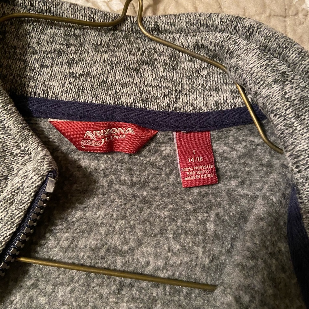 Arizona boys half zip sweater